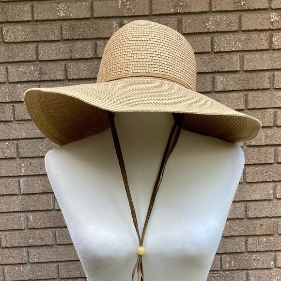 Midwest Accessories - MIDWEST Floppy Beach Sun Wide Brim Hat w/ Strap